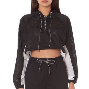 LF the Brand Mesh Cropped Hoodie